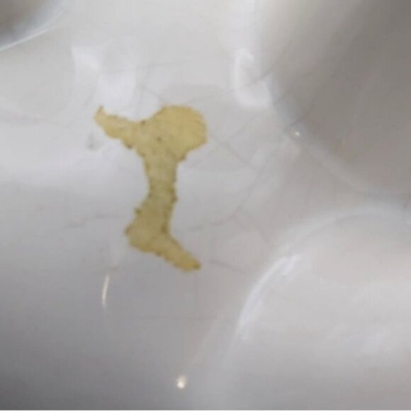 Pair Vintage White Porcelain Elephants Signed Tony Sitting & Standing Trunk Up - Picture 9 of 13